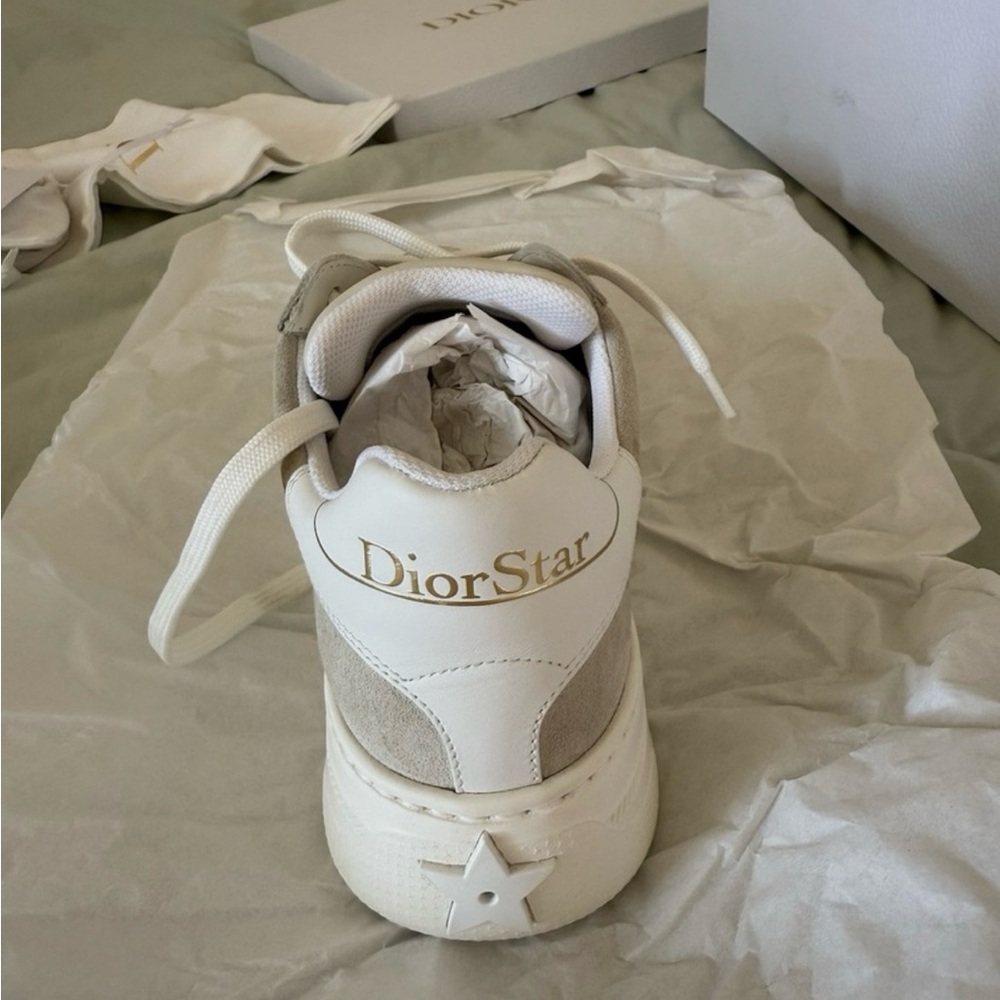 Dior Star Platform Sneakers Light Beige Suede Calfskin Leather - Picture 5 of 16